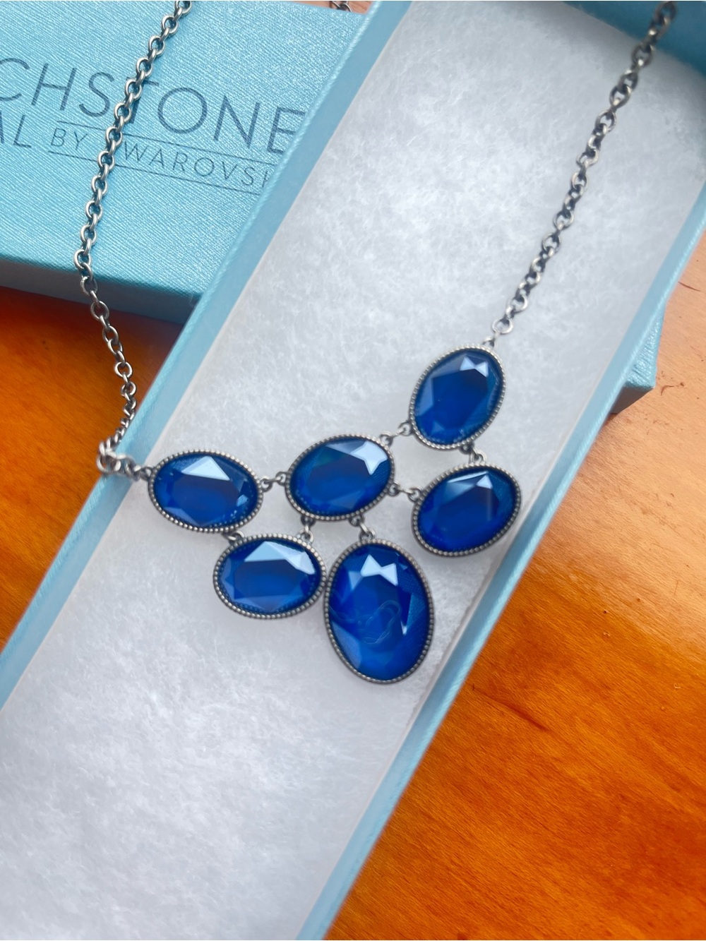 Touchstone Crystal by Swarovski Royal Blue Necklace